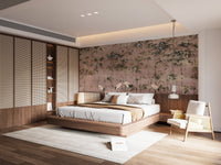 Beautiful White Crane Wall Mural for Peaceful Bedroom Spaces