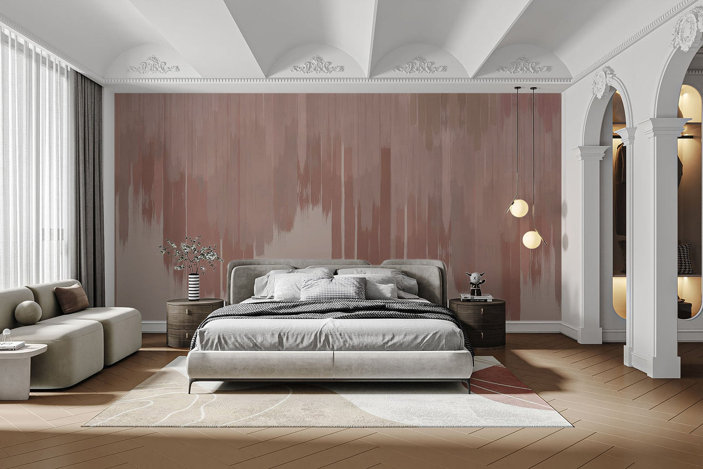 Pink Fade Abstract Wall Mural - Wallanza