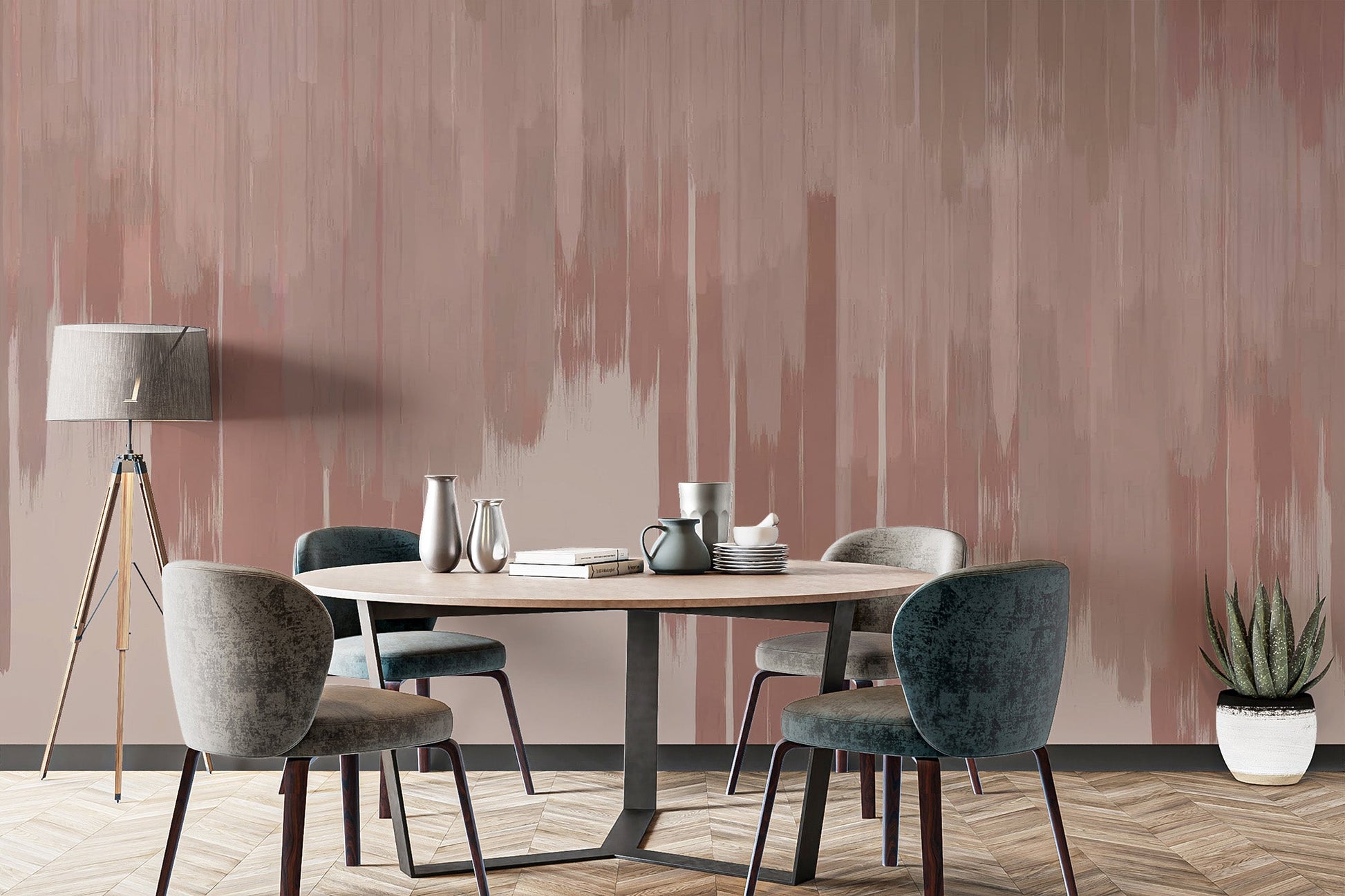 Pink Fade Abstract Wall Mural - Wallanza
