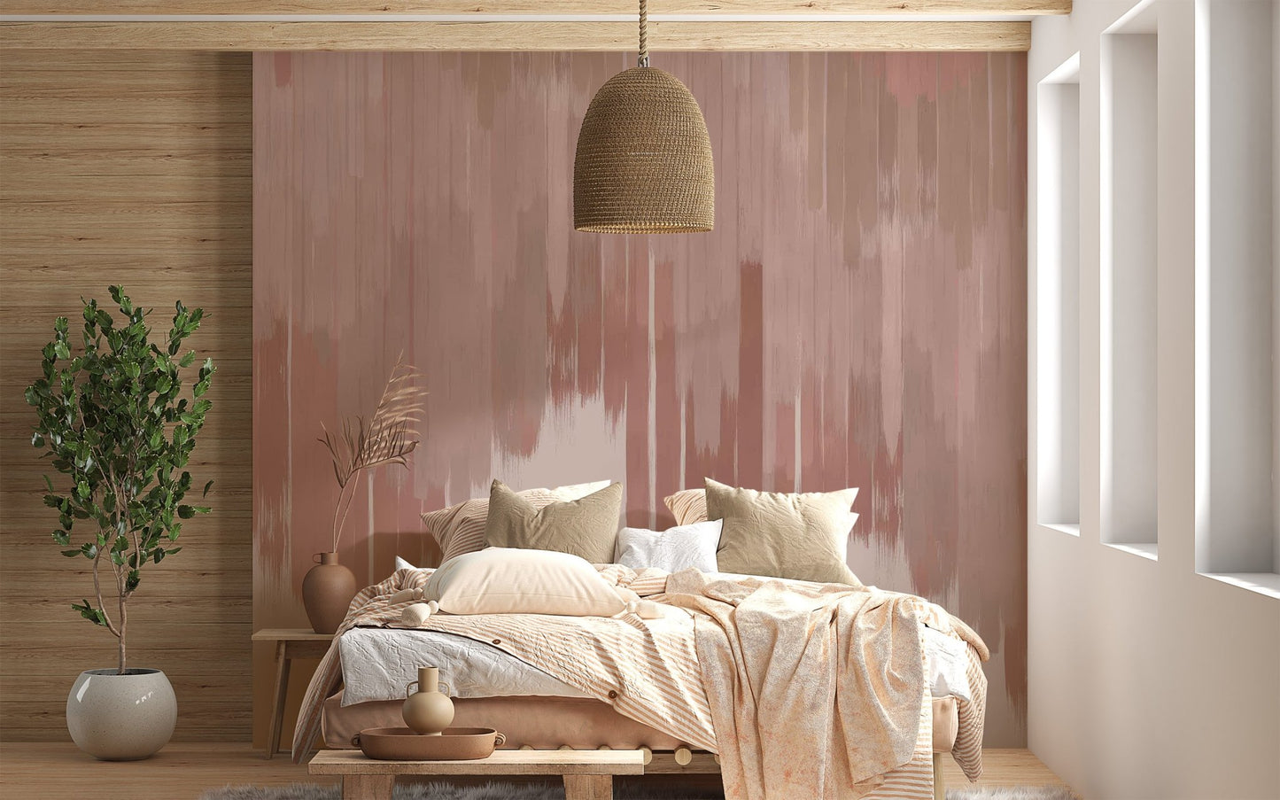 Pink Fade Abstract Wall Mural - Wallanza