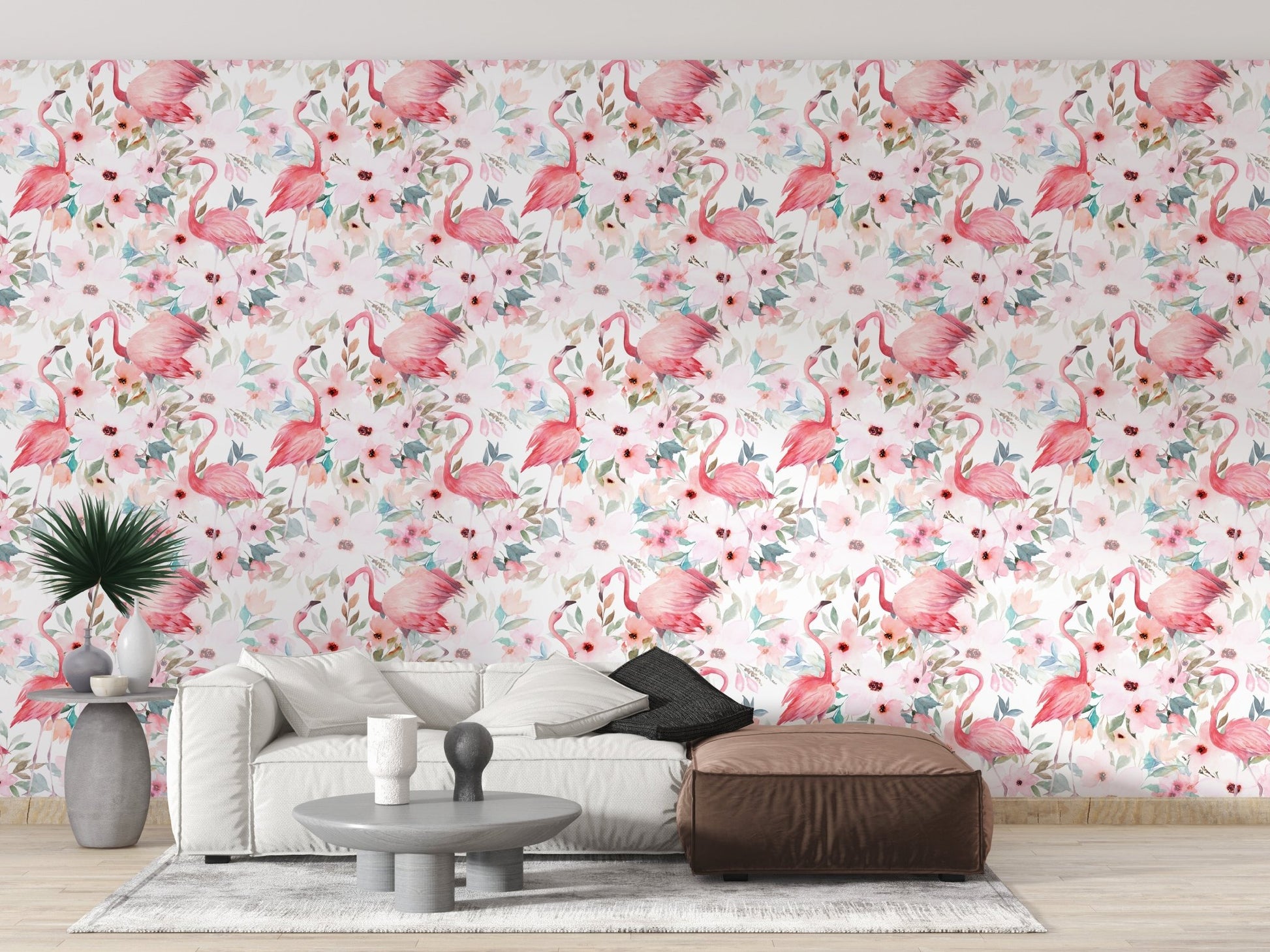 Pink Flamingo Patterns Wallpaper for a tropical vibe