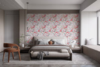 Pink Flamingo Patterns Wall Mural for bold design