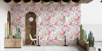 Pink Flamingo Patterns Wallpaper for cheerful rooms