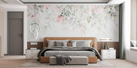Pink Hanging Flower Wall Mural - Wallanza