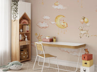 Pink Sweet dreams wallpaper for kids room - Wallanza