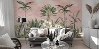 Pink Tropical Wallpaper Mural - Wallanza