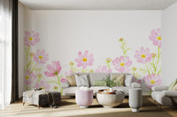 Pink Watercolor Floral Wallpaper - Wallanza