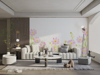 Pink Watercolor Floral Wallpaper - Wallanza