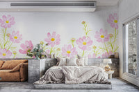 Pink Watercolor Floral Wallpaper - Wallanza