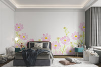Pink Watercolor Floral Wallpaper - Wallanza