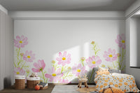 Pink Watercolor Floral Wallpaper - Wallanza