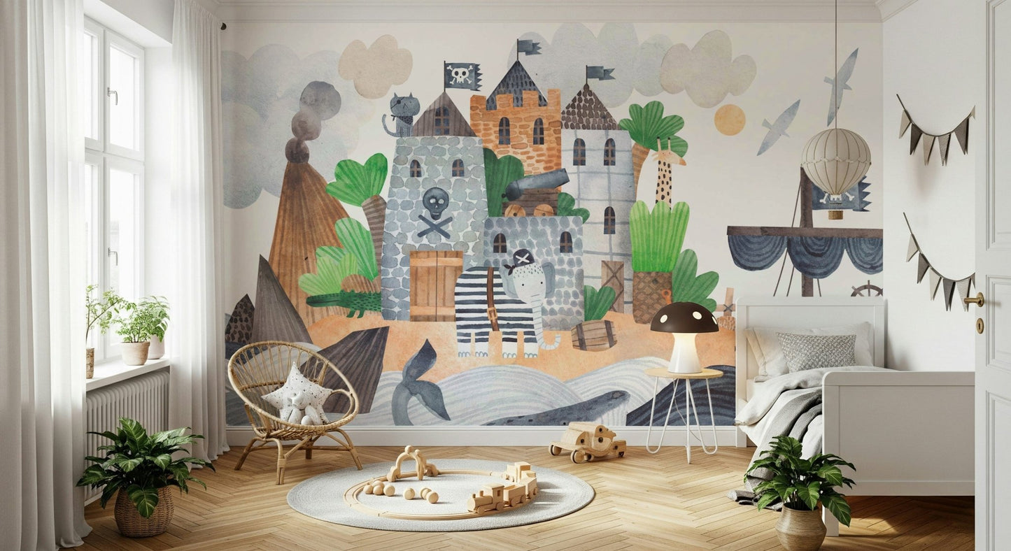 Pirate Cove Adventure Wall Mural - Wallanza