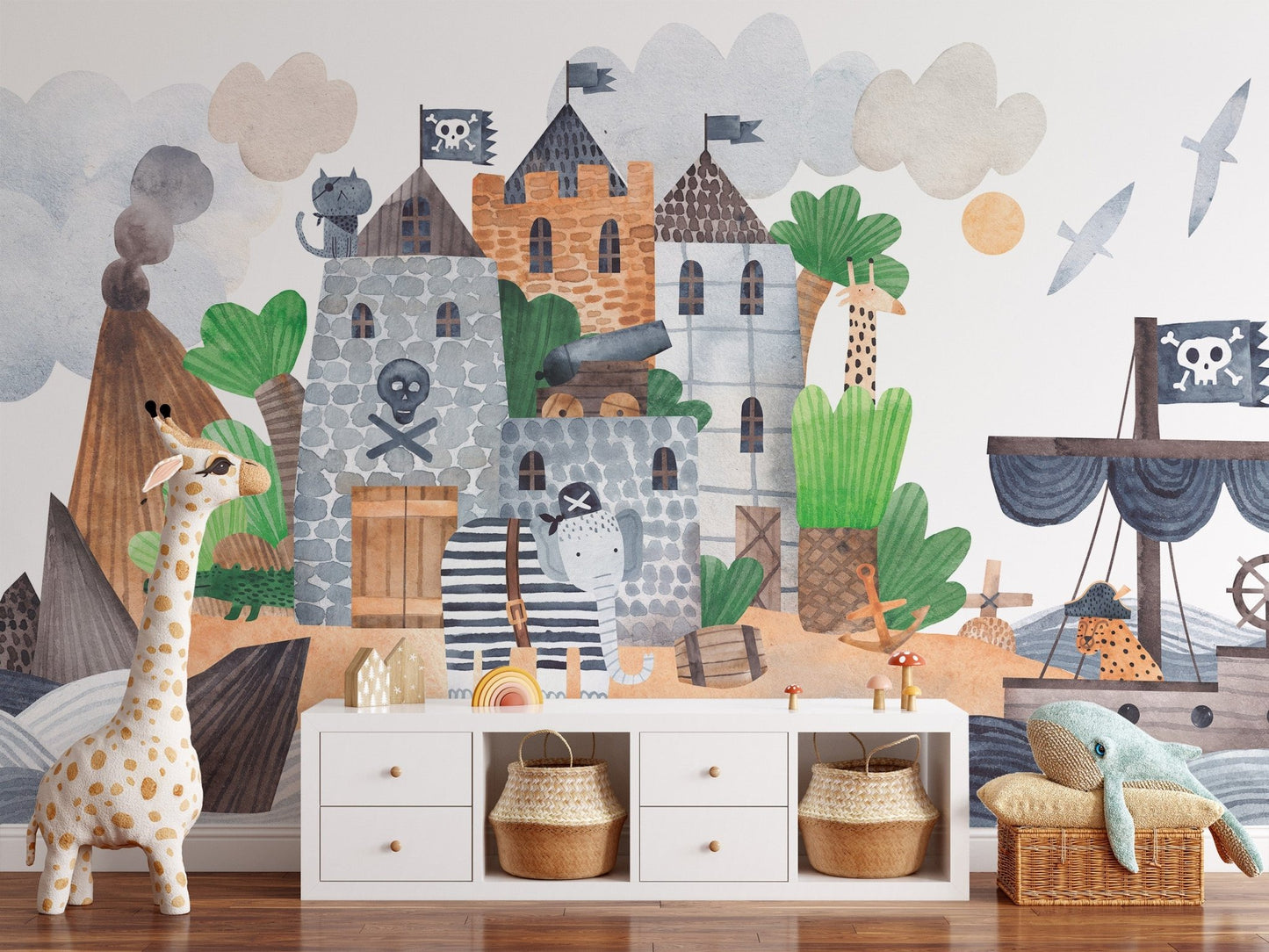 Pirates Castle Kids Wall Mural - Wallanza