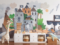Pirates Castle Kids Wall Mural - Wallanza