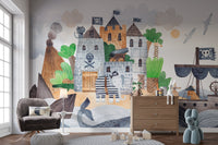 Pirates Castle Kids Wall Mural - Wallanza