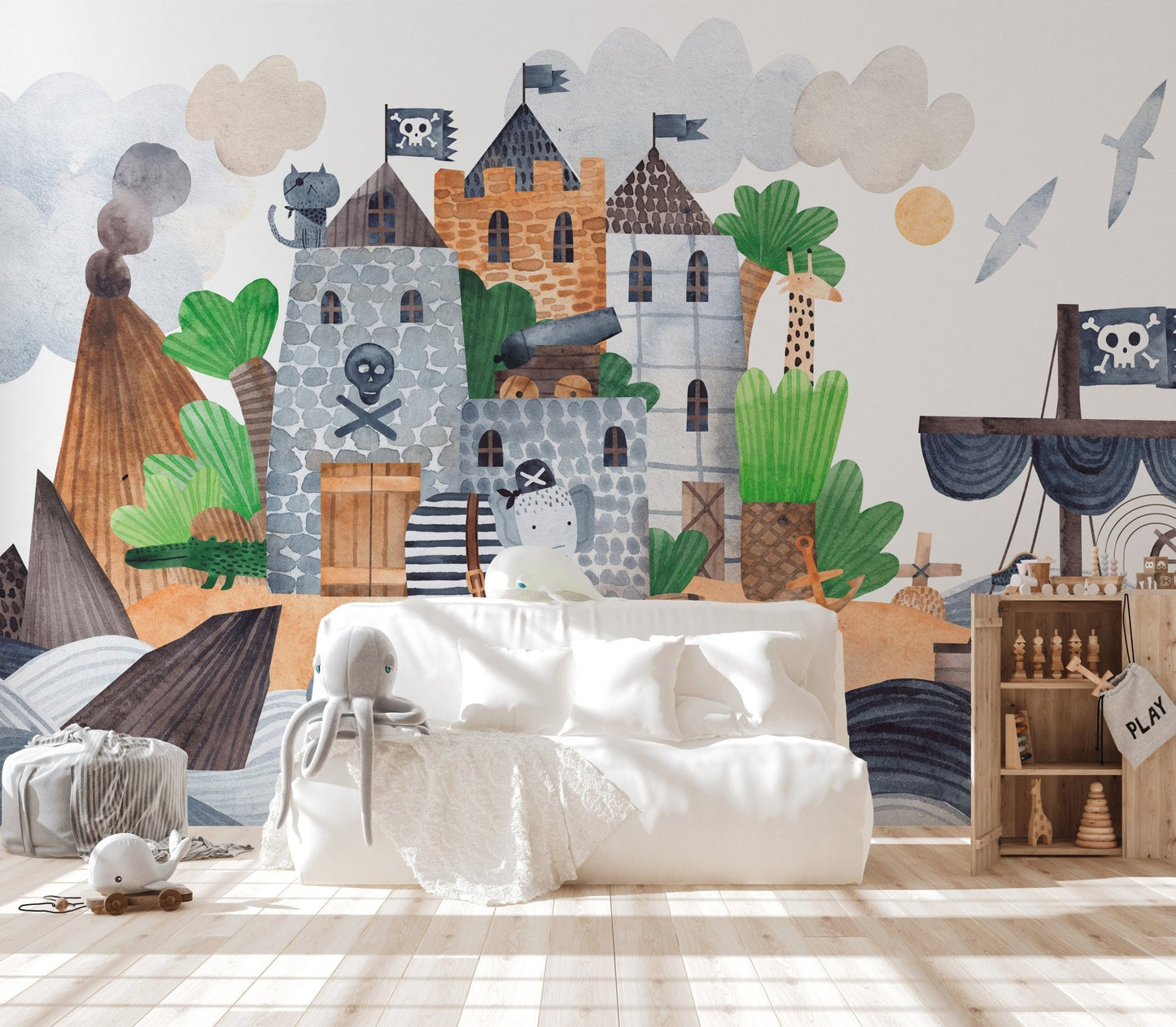 Pirates Castle Kids Wall Mural - Wallanza