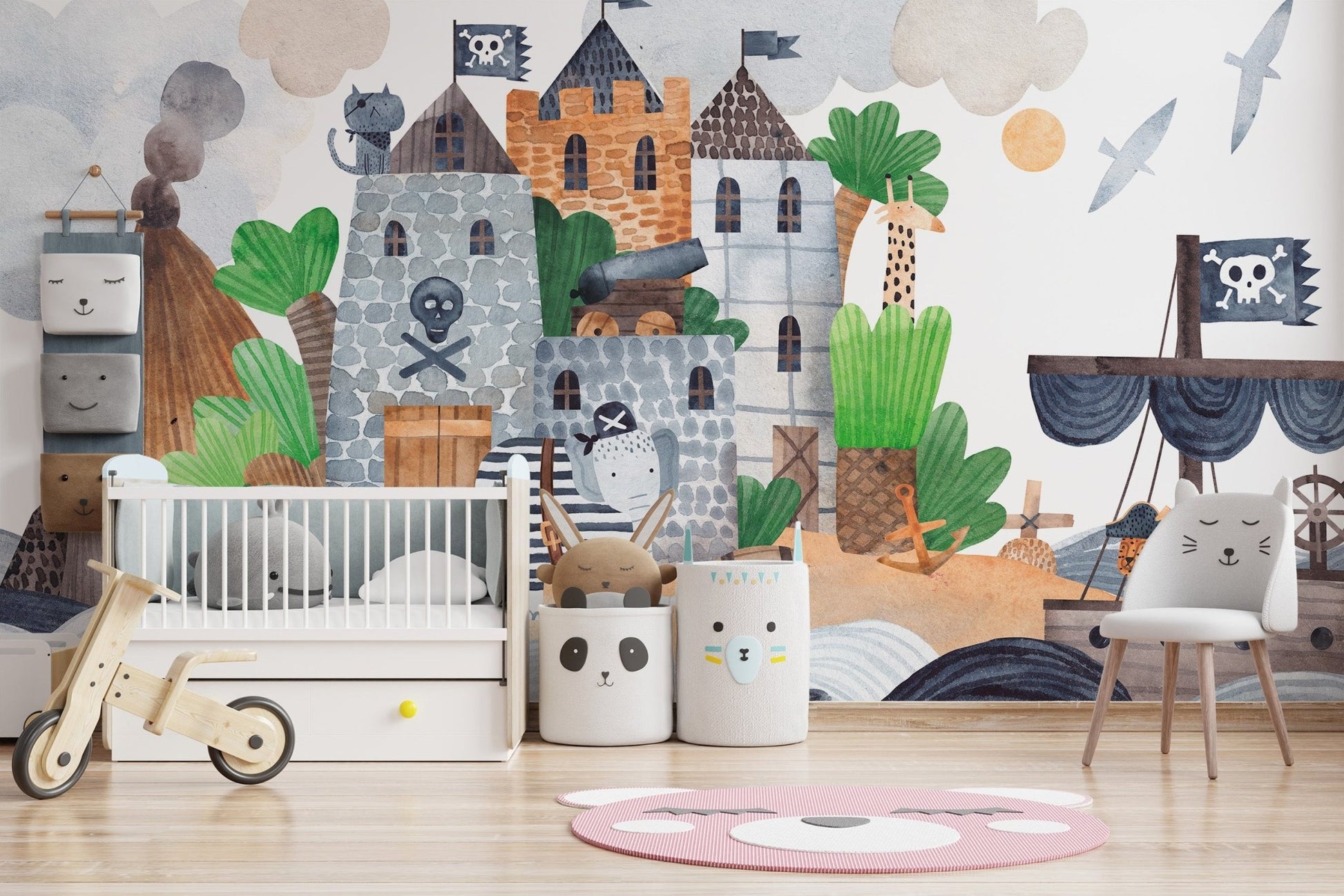 Pirates Castle Kids Wall Mural - Wallanza