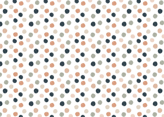 Abstract Geometric Polka Dots Blue Pale Green Wallpaper