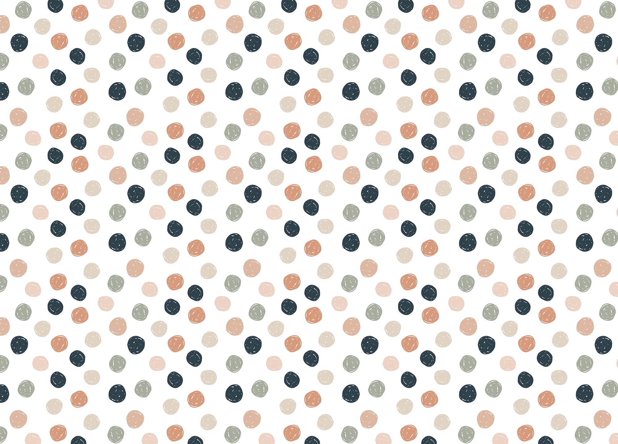 Abstract Geometric Polka Dots Blue Pale Green Wallpaper