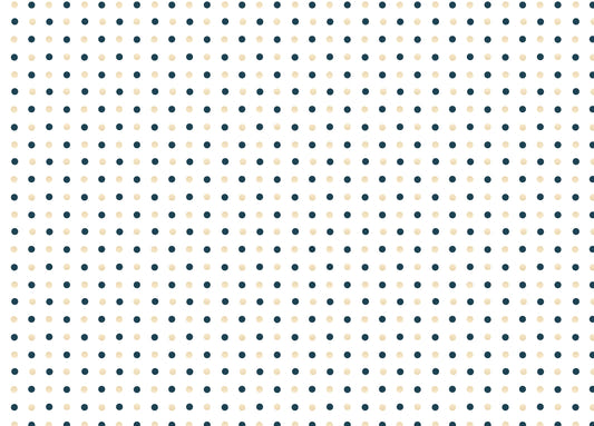 Dark Blue and Golden Polka Dots White Background Wallpaper