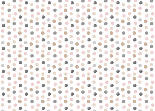 Pastel Colorful Pattern Polka Dots Kids Wallpaper
