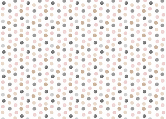 Pastel Colorful Pattern Polka Dots Kids Wallpaper