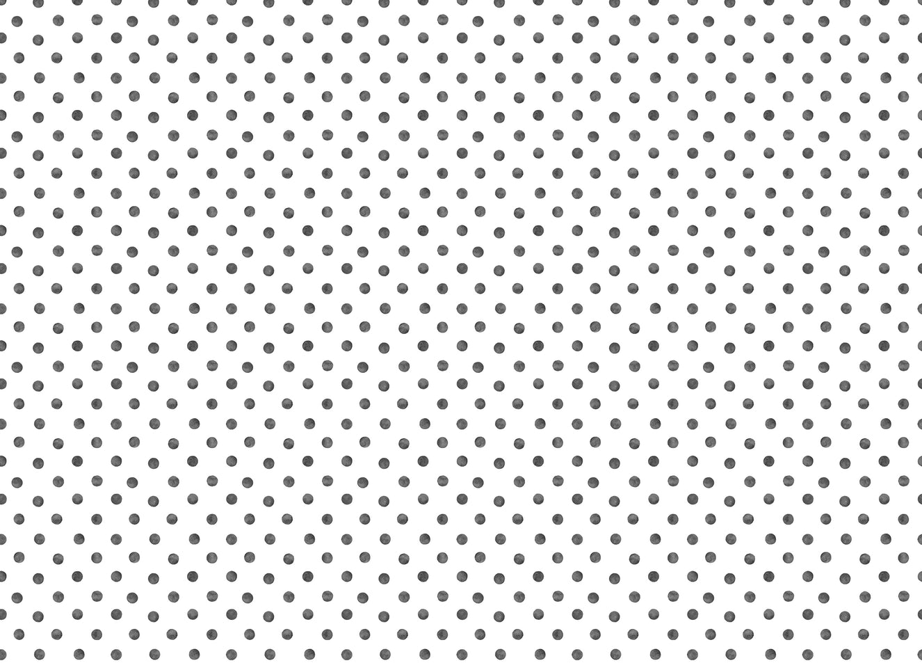 Polka Dots Black Watercolor Seamless Pattern Wallpaper