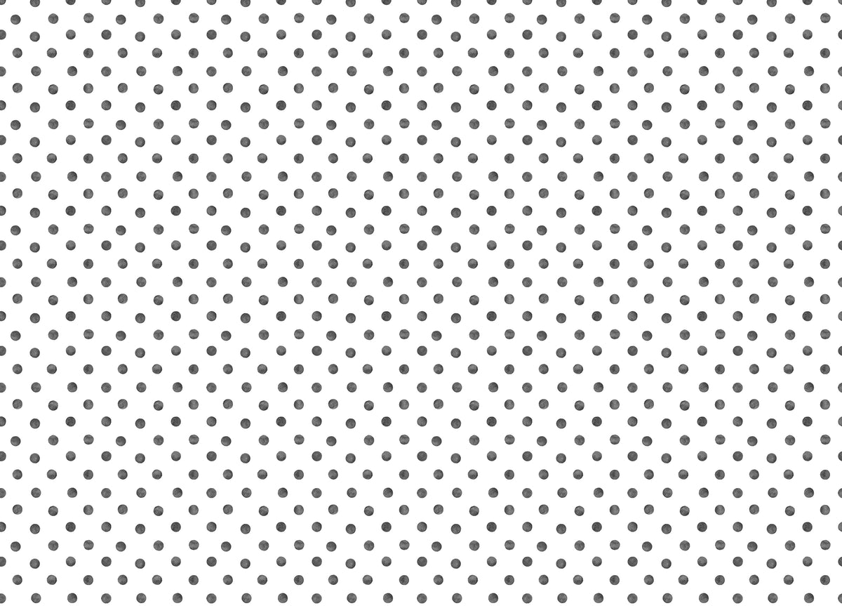 Polka Dots Black Watercolor Seamless Pattern Wallpaper