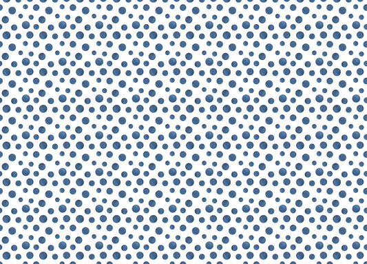 Navy Blue Indigo Watercolor Polka Dots Wallpaper