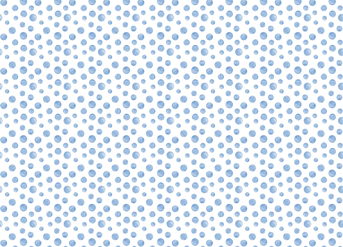 Watercolor Blue Seamless Design Polka Dots Wallpaper in your room
