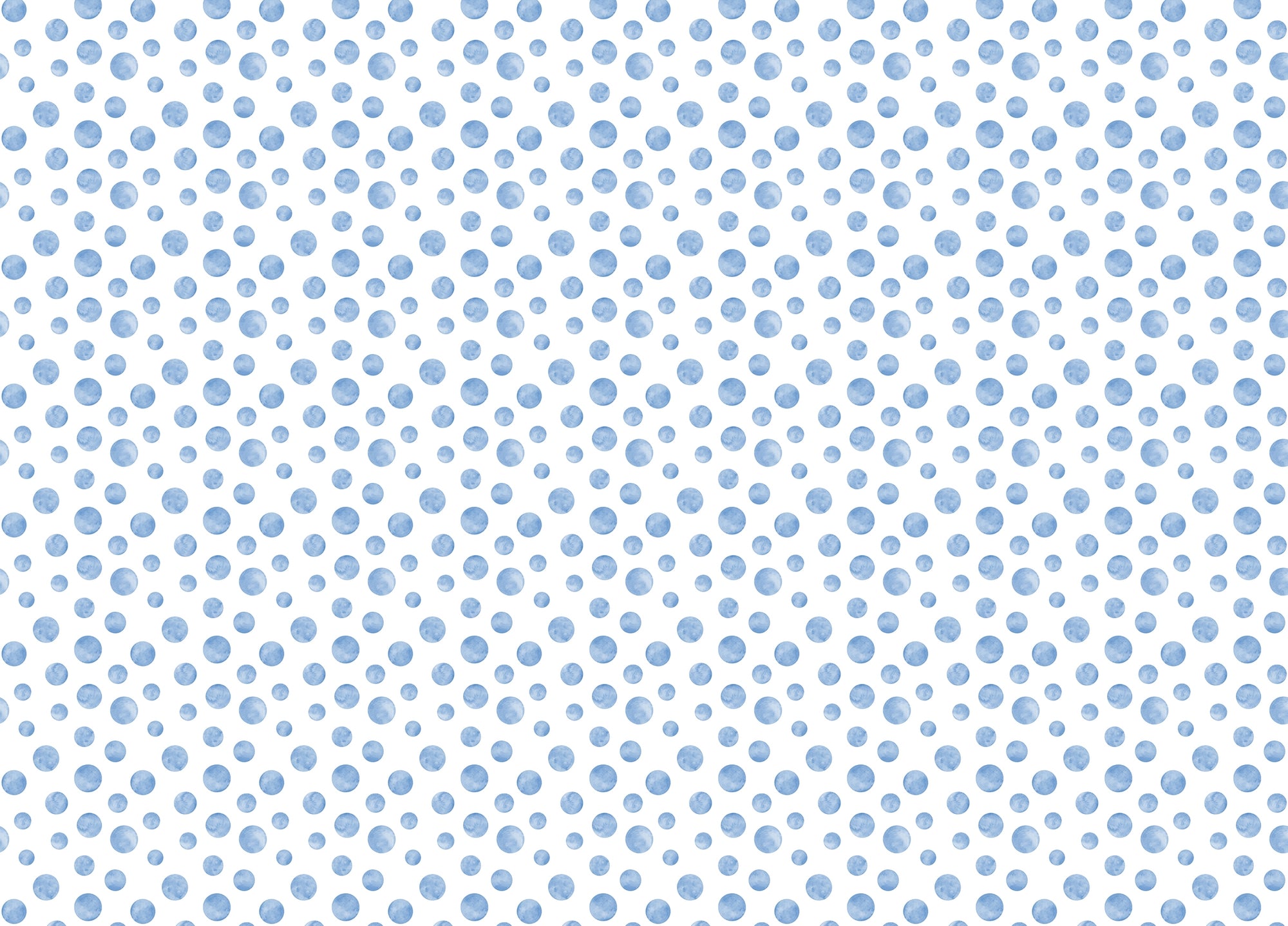 Watercolor Blue Seamless Design Polka Dots Wallpaper
