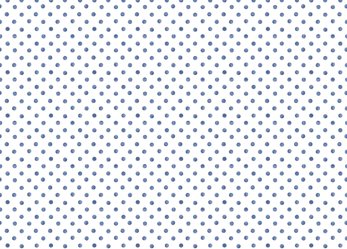 Blue Color Polka Dots Indigo Repeat Pattern Wallpaper in your room