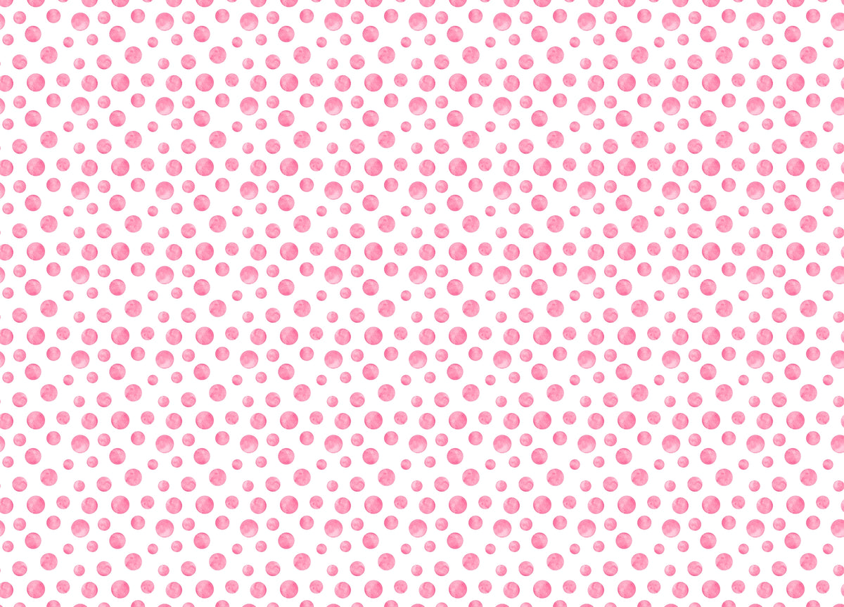 Polka Dots Pink Watercolor Abstract Circles Wallpaper in your room
