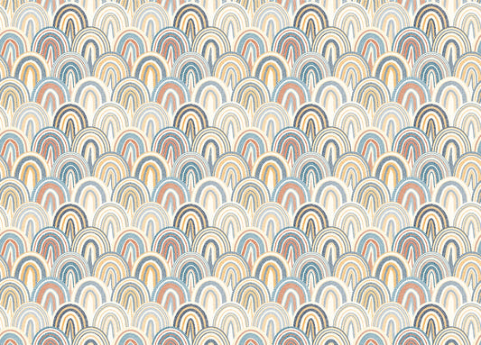 Bohemian Patchwork Pattern Polka Dots Style Wallpaper