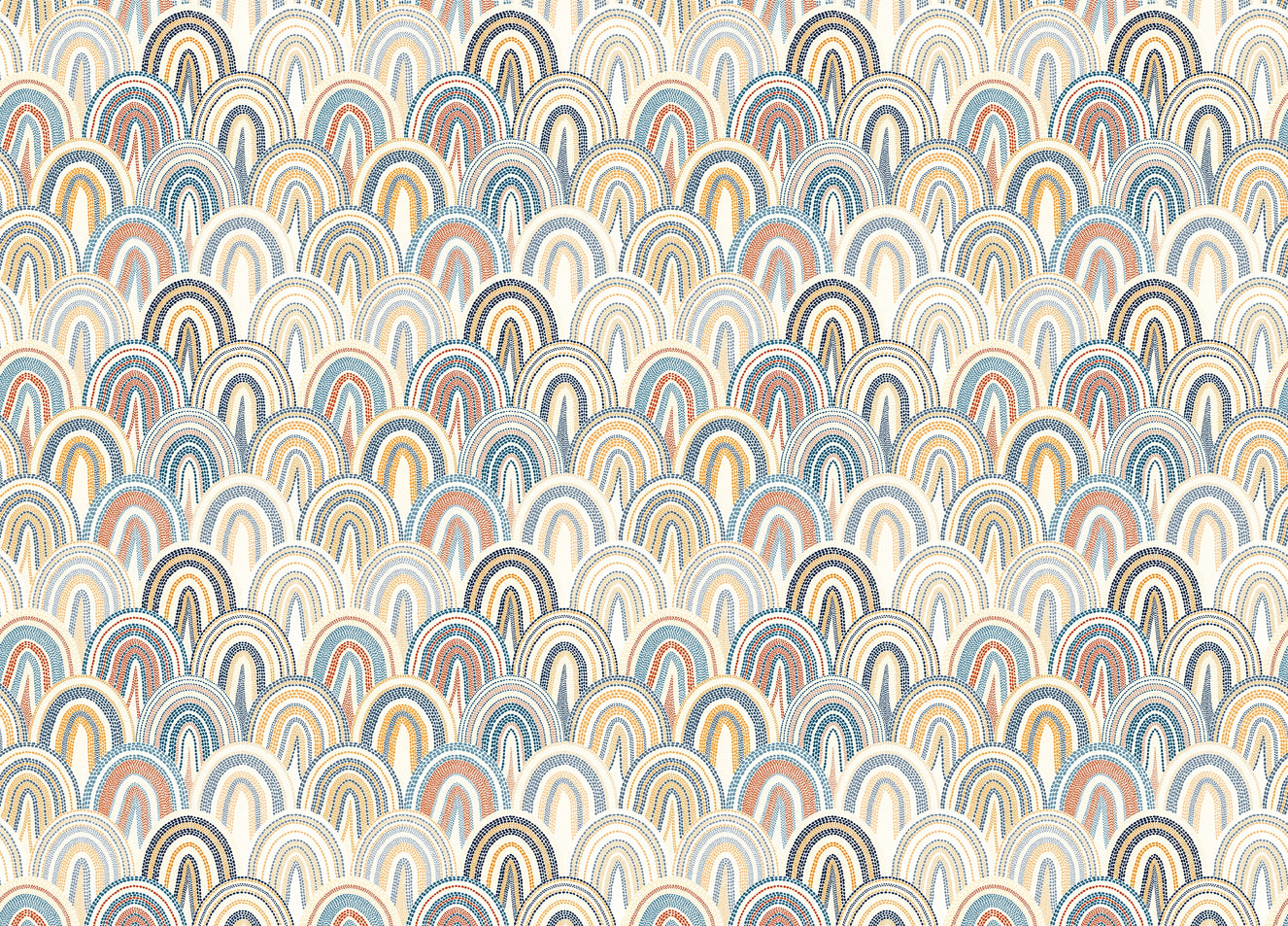 Bohemian Patchwork Pattern Polka Dots Style Wallpaper