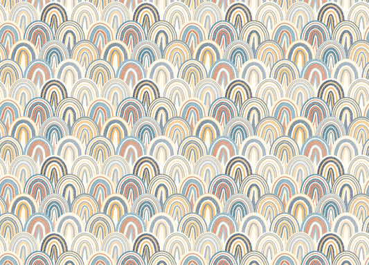 Bohemian Patchwork Pattern Polka Dots Style Wallpaper
