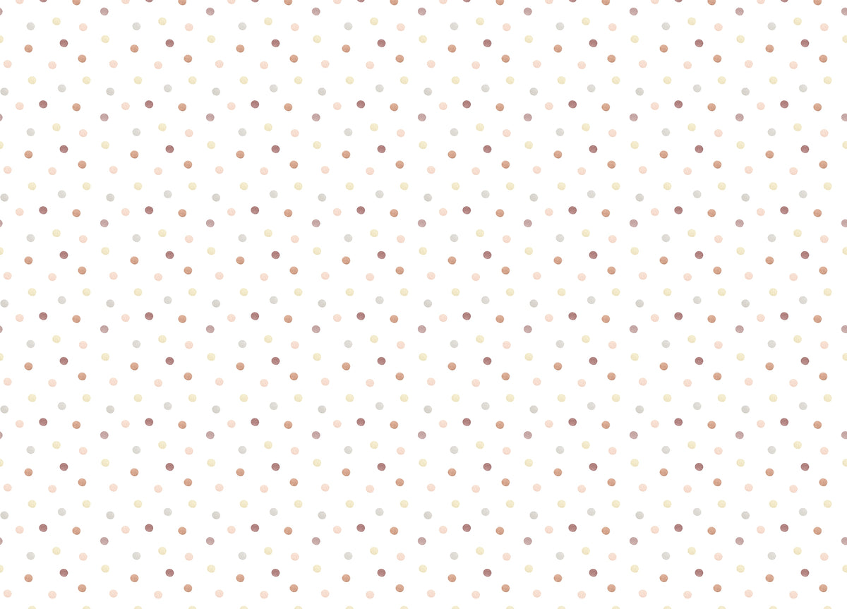 Pastel Geometric Shapes Freehand Aesthetic Polka Dots Wallpaper