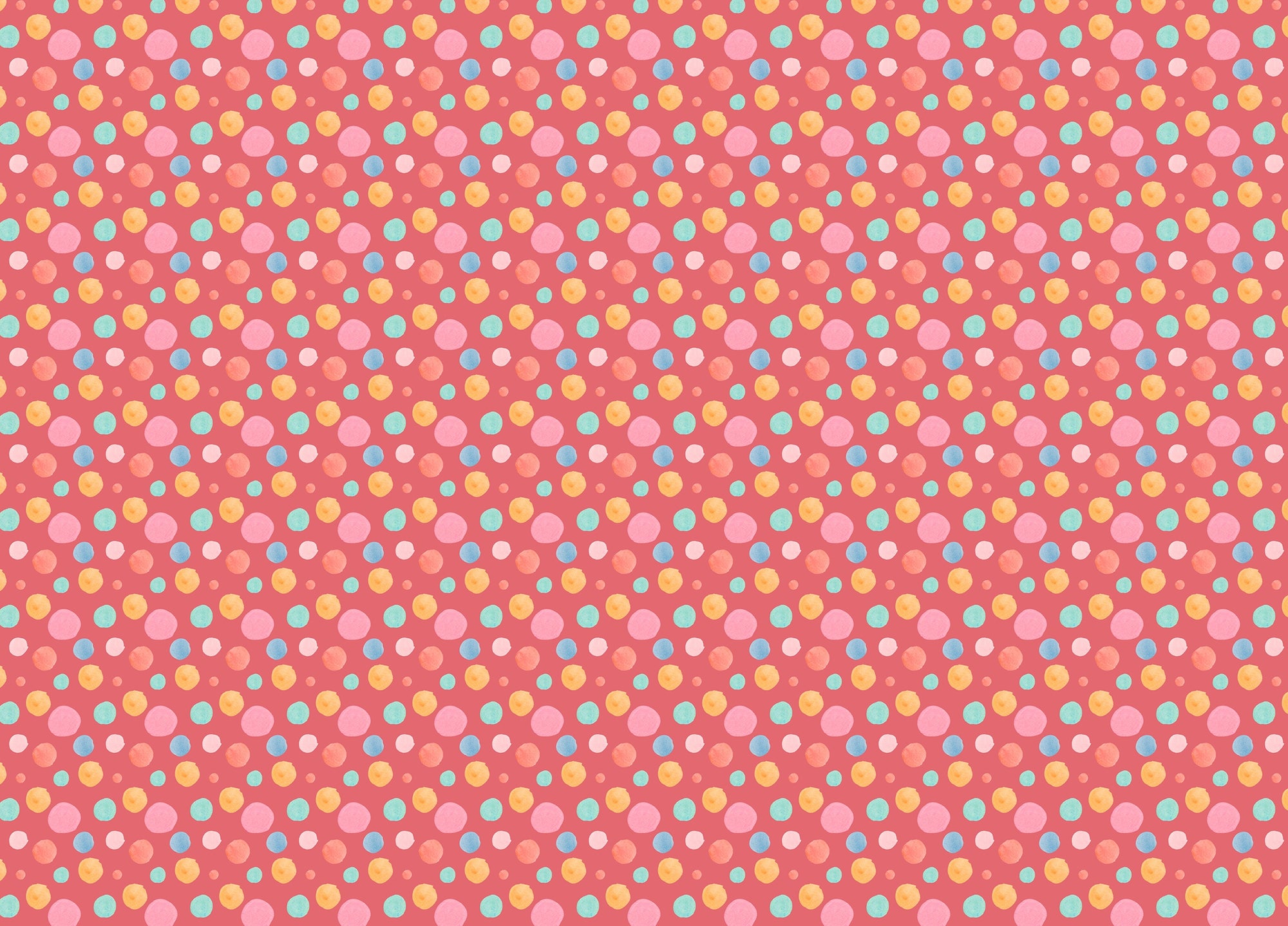 Multicolor Circles Shapes Polka Dots Kids Wallpaper