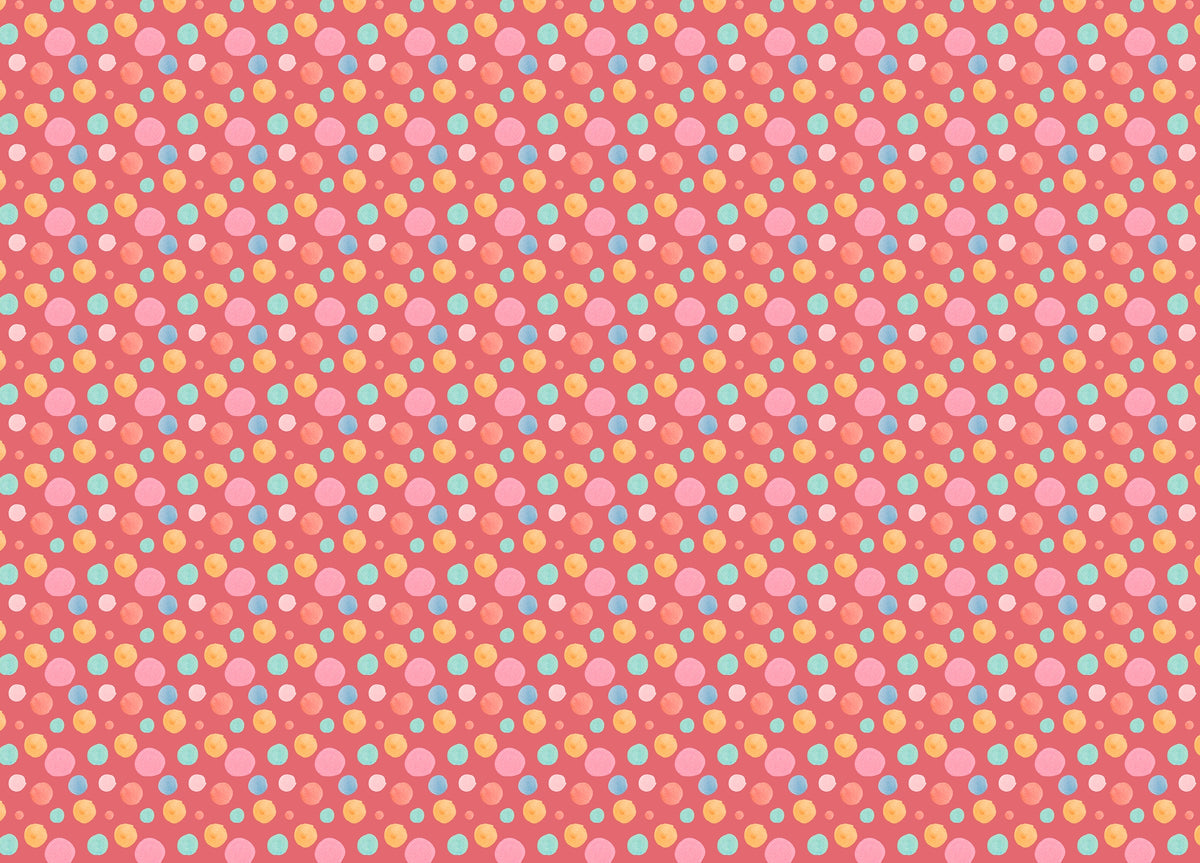 Multicolor Circles Shapes Polka Dots Kids Wallpaper in your room — zoomed