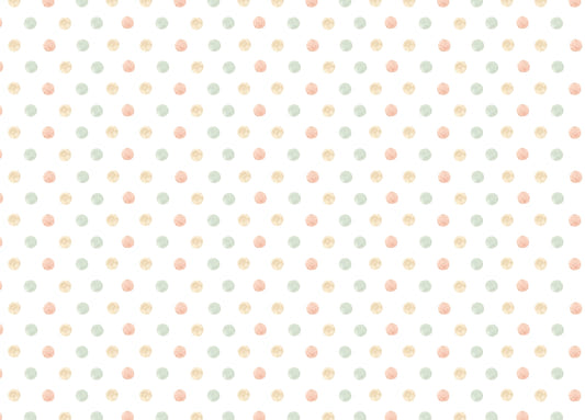 Pastel Watercolor Polka Dots Isolated White Wallpaper