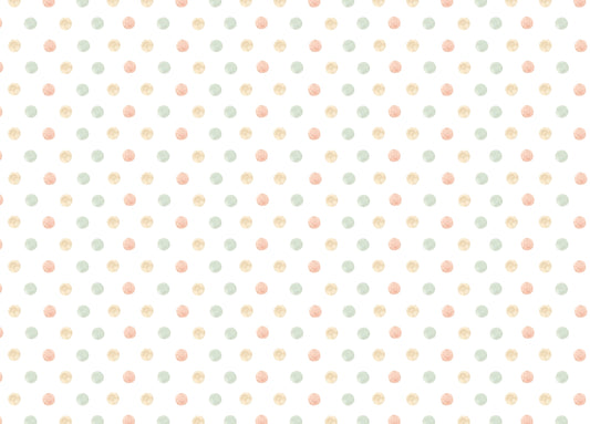 Pastel Watercolor Polka Dots Isolated White Wallpaper