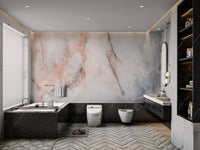 Onyx marble mural for sleek and elegant bathroom wall decor.