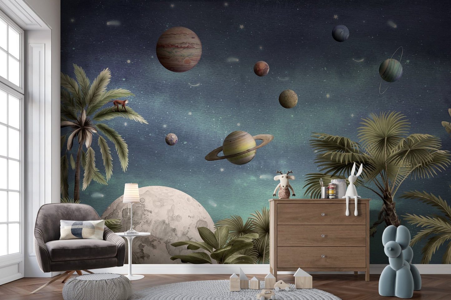 Pretty Planets Wallpaper Wall Murals - Wallanza