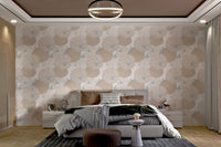 Pumpkin patch wallpaper bringing autumn charm to bedroom walls.