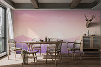 Purple Sunset Mountain Wallpaper - Wallanza