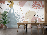 Radiant mural showcasing vibrant autumn leaves for dining wall decor.
