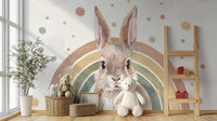 Rainbow Rabbit Wallpaper Mural - Wallanza
