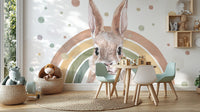 Rainbow Rabbit Wallpaper Mural - Wallanza