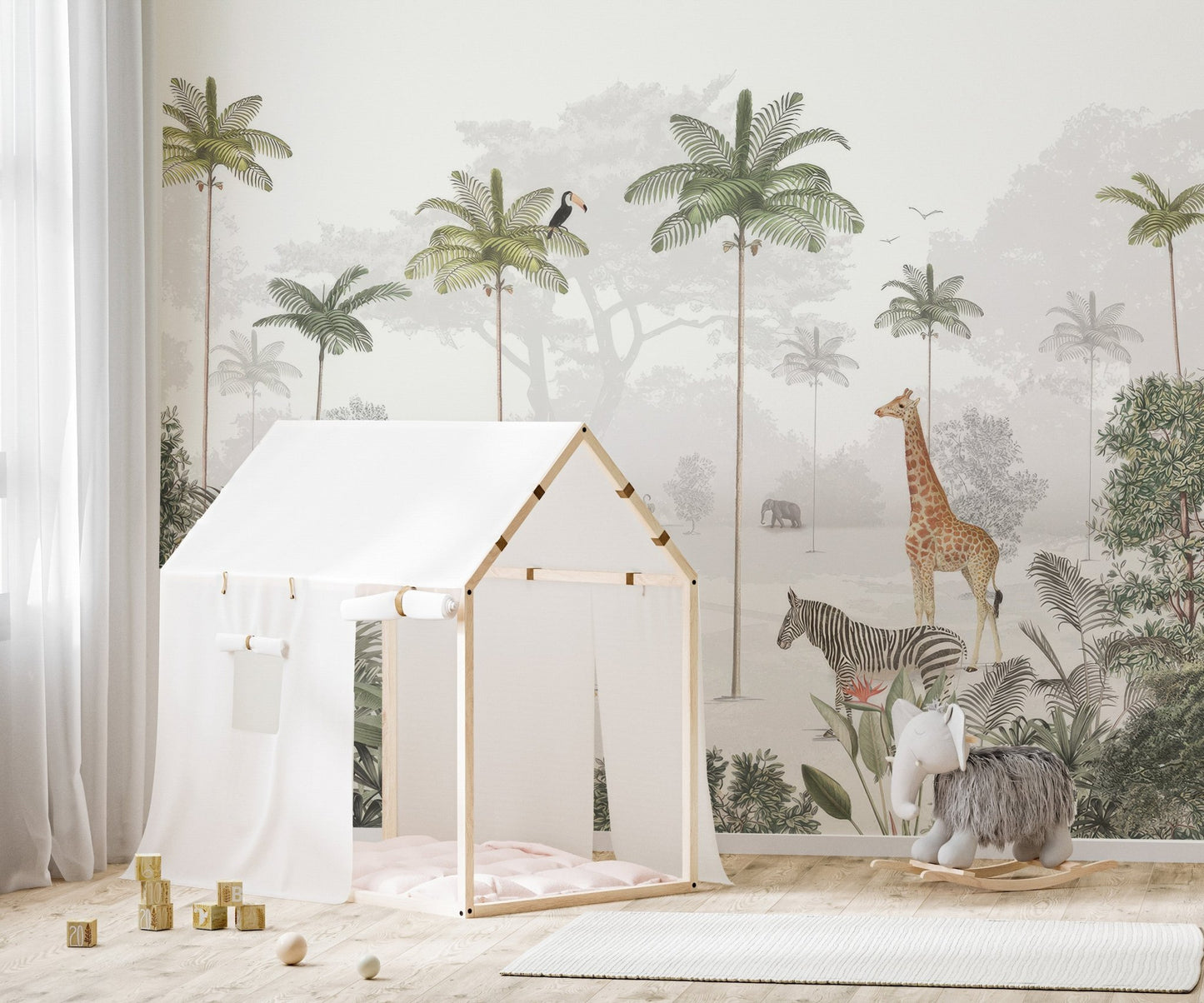 Rainforest Animals Wall Mural - Wallanza