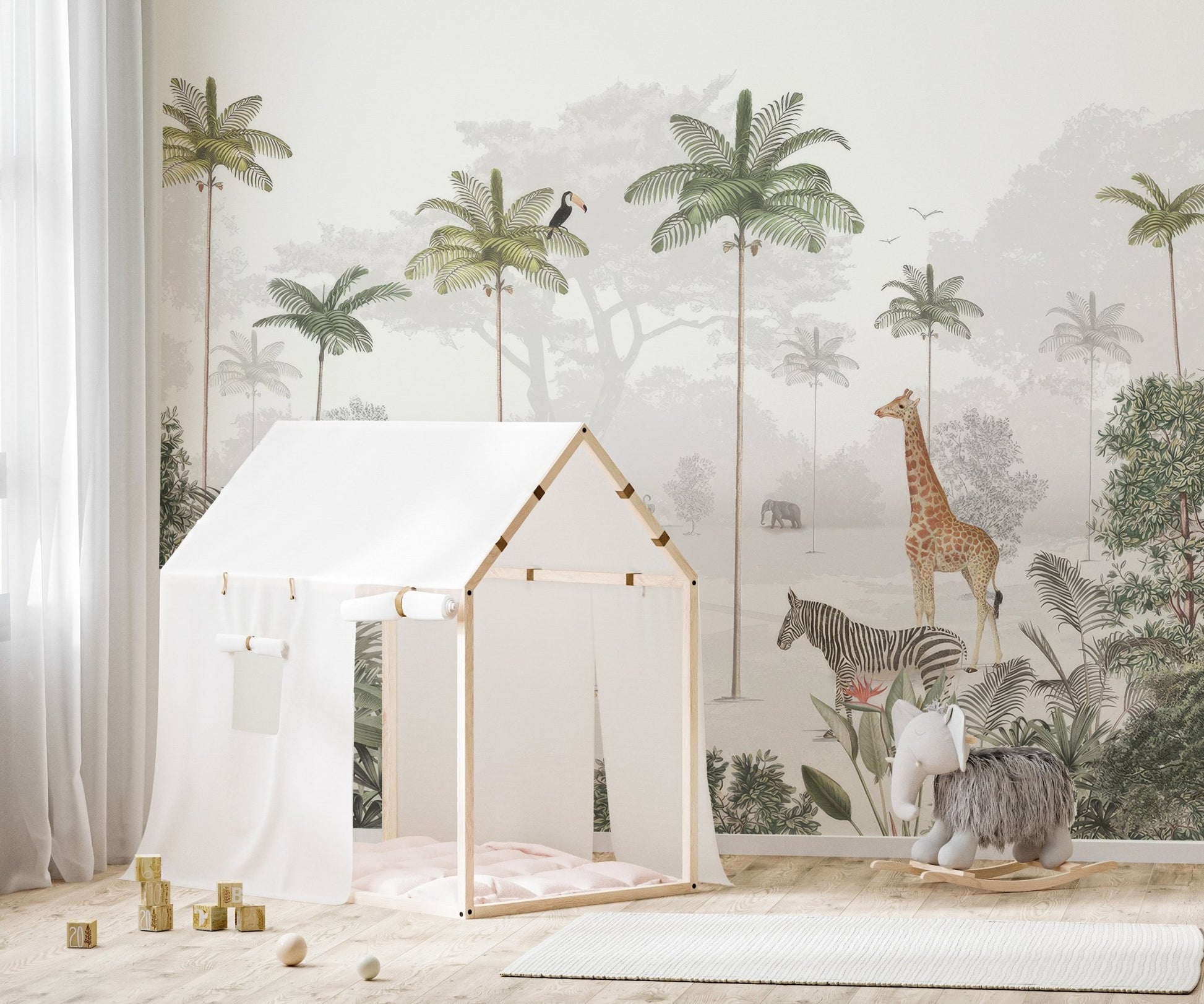 Rainforest Animals Wall Mural - Wallanza